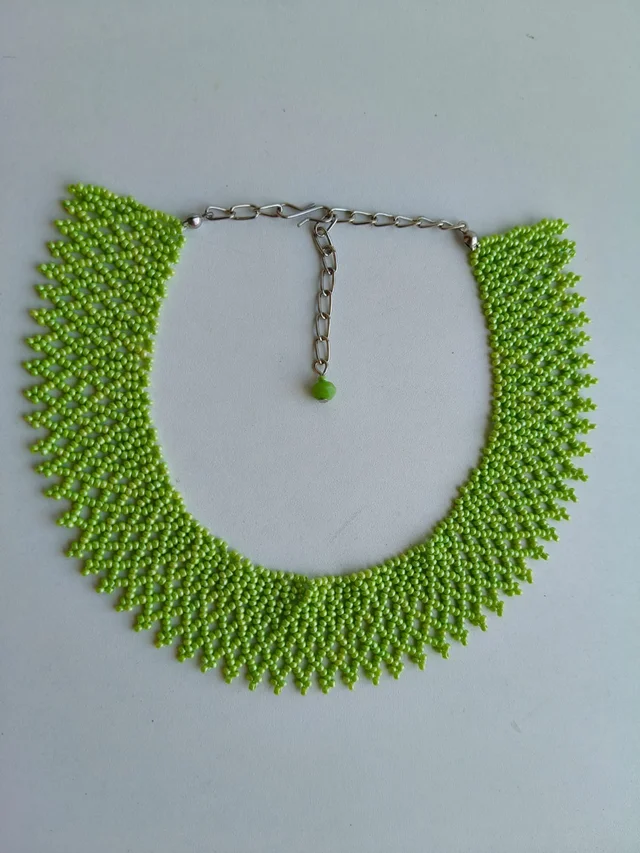 Collar Necklace - Light Green Sizzler Fashionifyy-M/J353 - LIGHT GREEN