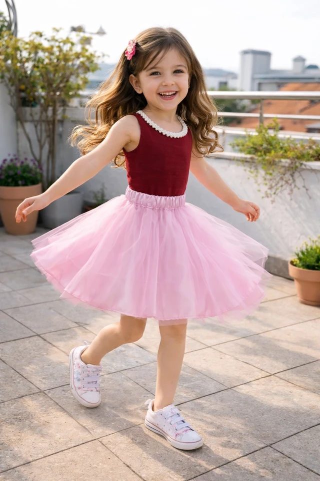 FASHIONIFYY PINK BALLET Skirt & accessories for Girls | Fashionifyy - 6yr