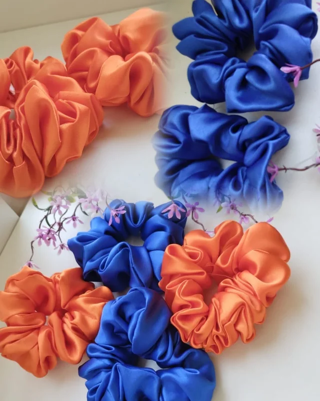 FASHIONIFYY Scrunchies assorted- set of 10 - 10