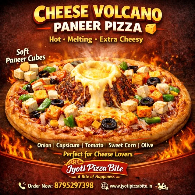 Cheese Volcano Paneer Pizza - large