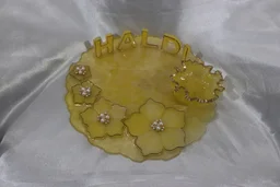 Haldi Thali 104 - 10", Yellow