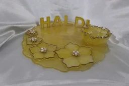Haldi Thali 104 - 10", Yellow