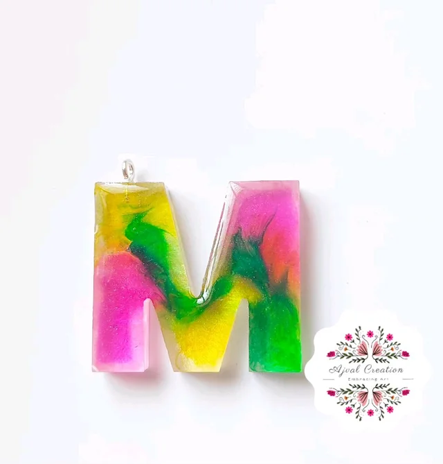 Multicolour Alphabet Keychain - 3.9 cm