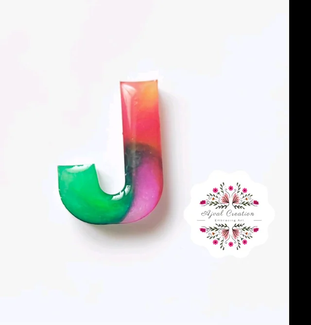 Multicolour Alphabet Keychain - 3.9 cm