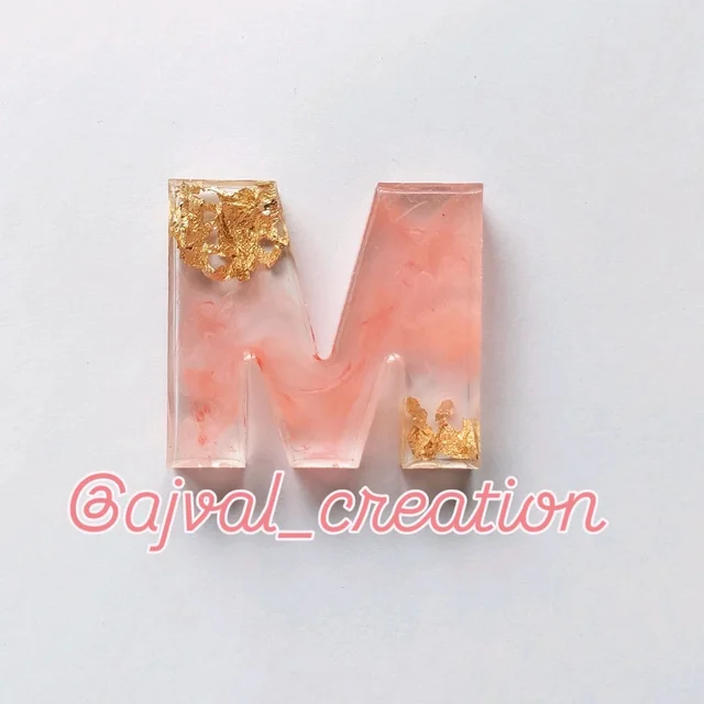 Alphabet Keychain Light Pink - Sundown, 3.9 cm