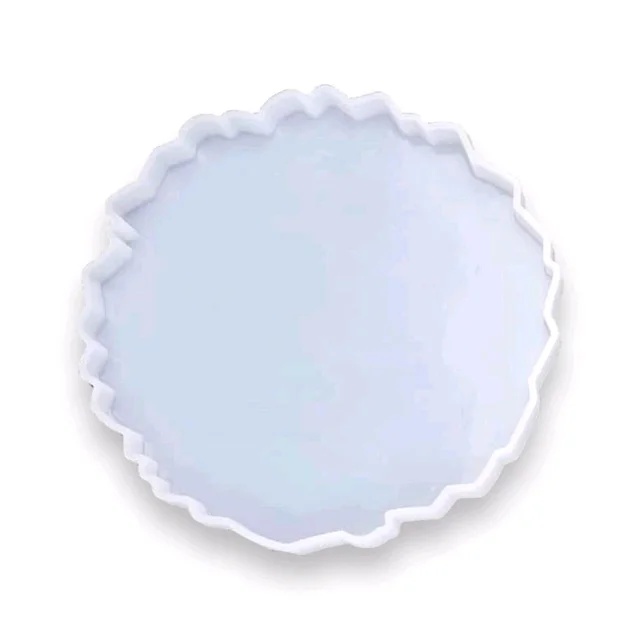 8" Round Agate Silicone Mould - White, 8"