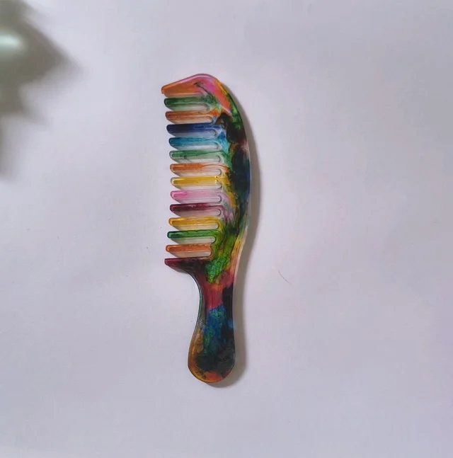 Multicolour Resin Comb - 5.5" *1.8"
