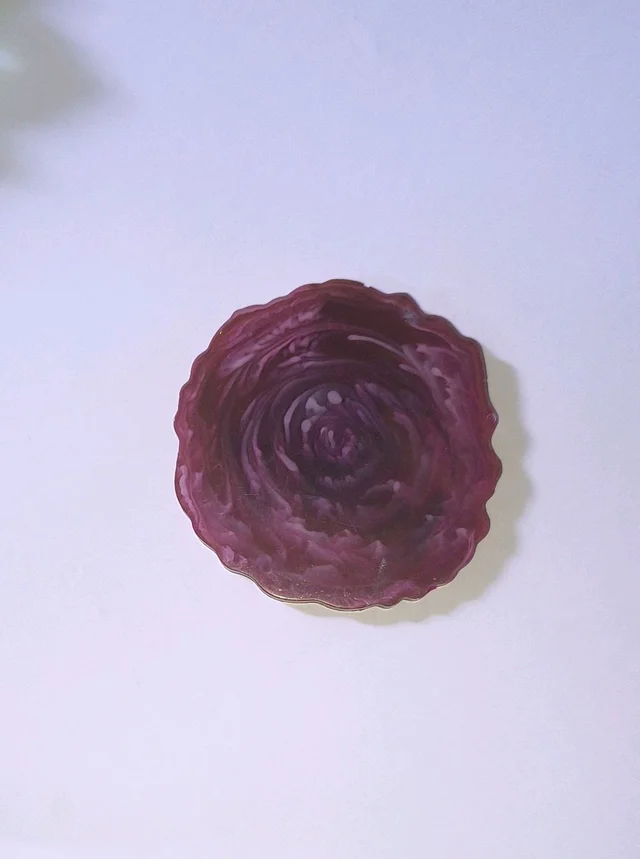 Resin Coaster Rose Pattern - Bright Red, 3"