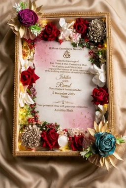 Wedding Invitation/ Kankotri With Box And Light - White, 12x18 Inch