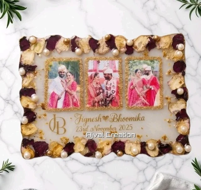 Varmala Preservation Photo Frame - White, 9x12 Inch