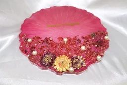 Ring Platter With Stand - Deep Blush, 10 Inch