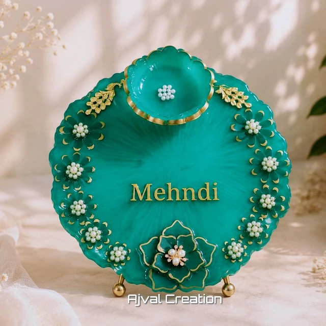 Mehndi Thali - Fun Green