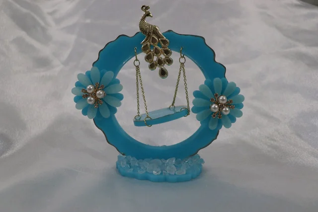 Blue Jhula - Cyan Aqua, 5 Inch