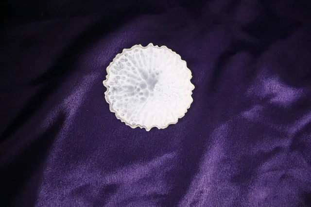 Resin Coaster - White, 3 Inch