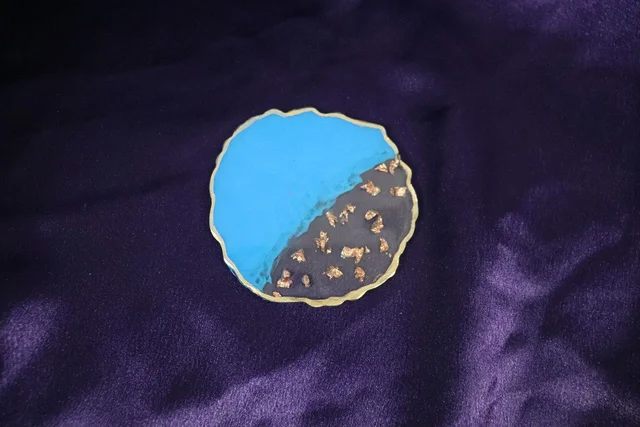 Resin Coaster - White, 3 Inch