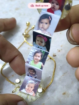 Resin Photo Album Rakhi With Personalised Name