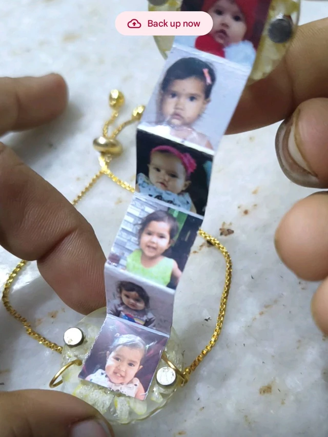 Resin Photo Album Rakhi With Personalised Name