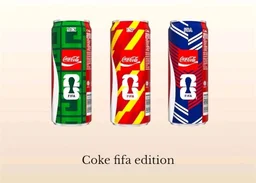 Coca-Cola Coke FIFA Limited edition 3*Can Note: Countries Can Be Same Or Given As Per Availability. 