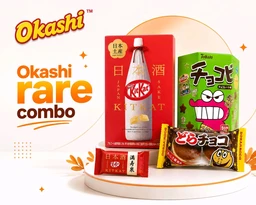 Okashi Rare Japanese Snack Combo – Chocochips, Dorachoco & 1pc KitKat