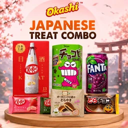 Okashi Japanese Treat Combo – Chocochips, Doracake , Dorachoco , 3pc KitKat & Fanta Japanese Flavour 350ml Can