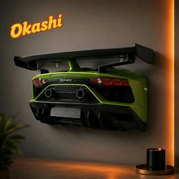 Okashi Velocity™ Premium Supercar Wall Art | 3D Luxury Automotive Décor for Gamers & Men | Perfect Gift for Car Lovers