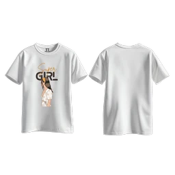 Trendy Togs Super Girl Cotton T-shirt For Girls - XL, White