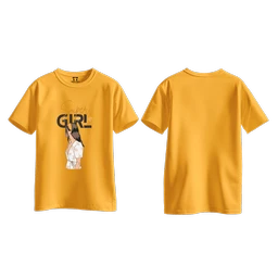 Trendy Togs Super Girl Cotton T-shirt For Girls - S, Yellow