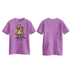 Trendy Togs Yeah I’m a Girl With Style – Stylish Fashion Cotton T-shirt For Girls - L, Purple
