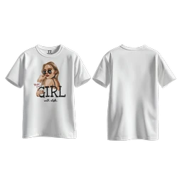 Trendy Togs Yeah I’m a Girl With Style – Stylish Fashion Cotton T-shirt For Girls - L, White