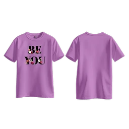 Trendy Togs Be You Bloom Edition Cotton T-shirt For Girls - L, Purple