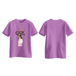 Trendy Togs Super Girl Cotton T-shirt For Girls - S, Purple