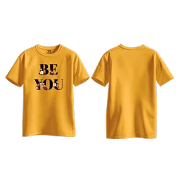 Trendy Togs Be You Bloom Edition Cotton T-shirt For Girls - L, Yellow