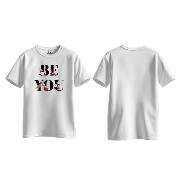 Trendy Togs Be You Bloom Edition Cotton T-shirt For Girls - XL, White
