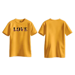 Trendy Togs Love Bloom Edition Cotton T-shirt For Girls - XL, Yellow