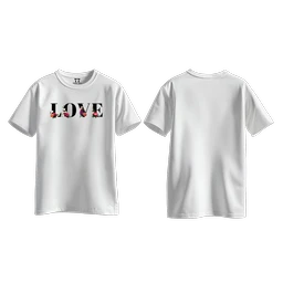 Trendy Togs Love Bloom Edition Cotton T-shirt For Girls - M, White
