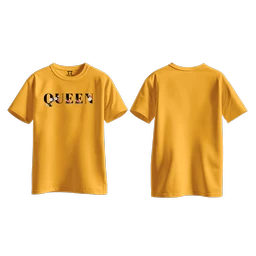 Trendy Togs Queen Bloom Edition Cotton T-shirt For Girls - M, Yellow