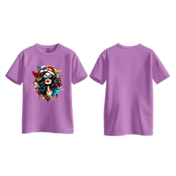 Trendy Togs Stylish Sunglasses Girl Printed Cotton T-shirt For Girls - M, Purple