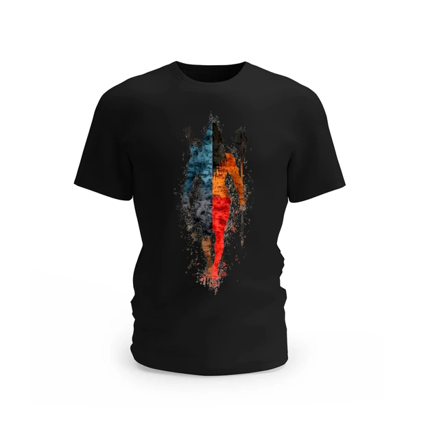 Trendy Togs Shiva Warrior Half Art Graphic Cotton T-shirt - XL, Black
