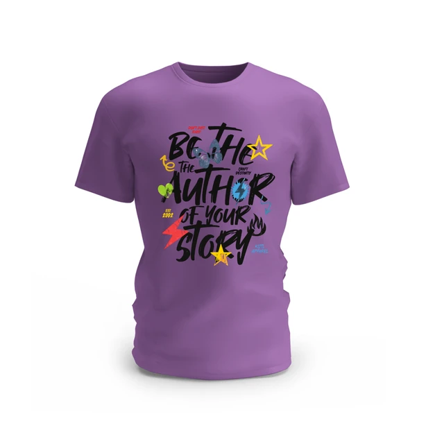 Trendy Togs Be the Author of your story Cotton T-shirt - L, Purple