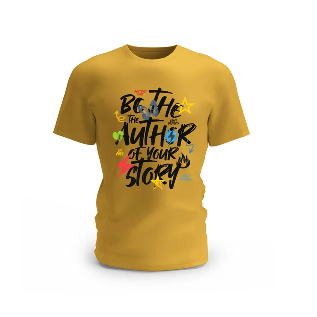 Trendy Togs Be the Author of your story Cotton T-shirt - XL, Yellow