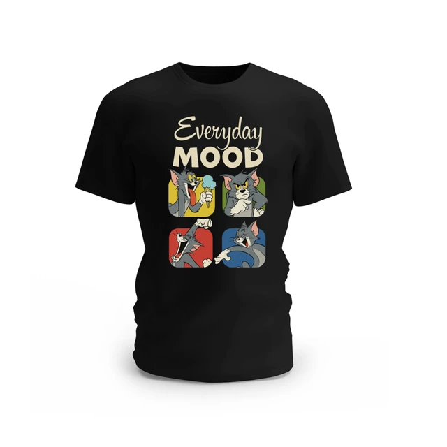 Trendy Togs Everyday Mood Tom Cotton T-shirt - L, Black