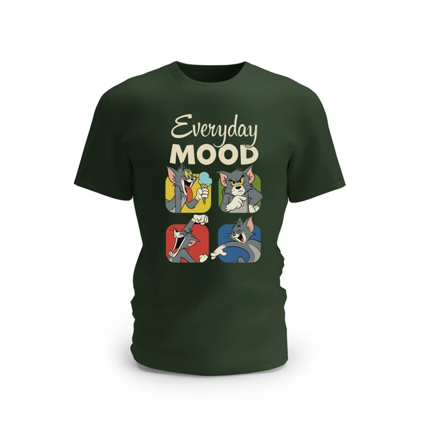 Trendy Togs Everyday Mood Tom Cotton T-shirt - M, Forest Green