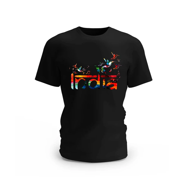 Trendy Togs Incredible India Cotton T-shirt - L, Black