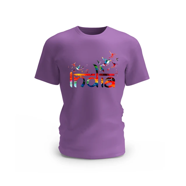 Trendy Togs Incredible India Cotton T-shirt - L, Purple