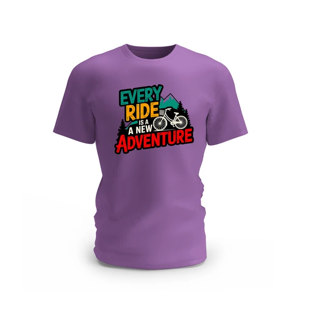 Trendy Togs Every Ride is a New Adventure Cotton T-shirt - XL, Purple
