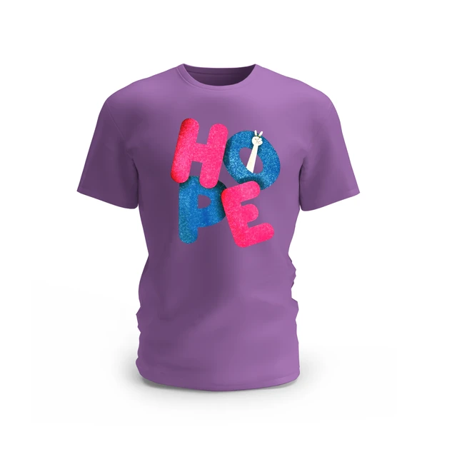 Trendy Togs HOPE Design Cotton T-shirt - L, Purple
