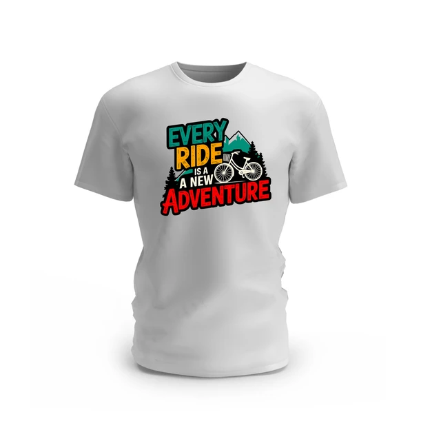 Trendy Togs Every Ride is a New Adventure Cotton T-shirt - M, White