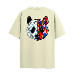 Trendy Togs Panda Fusion Cotton Oversized T-shirt - S, OFF White