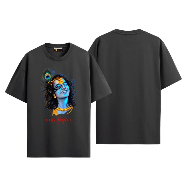 Lord Krishna Cotton Oversized T-shirt 