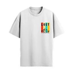 Trendy Togs Lost In The Mountains Cotton Oversized T-shirt - S, White
